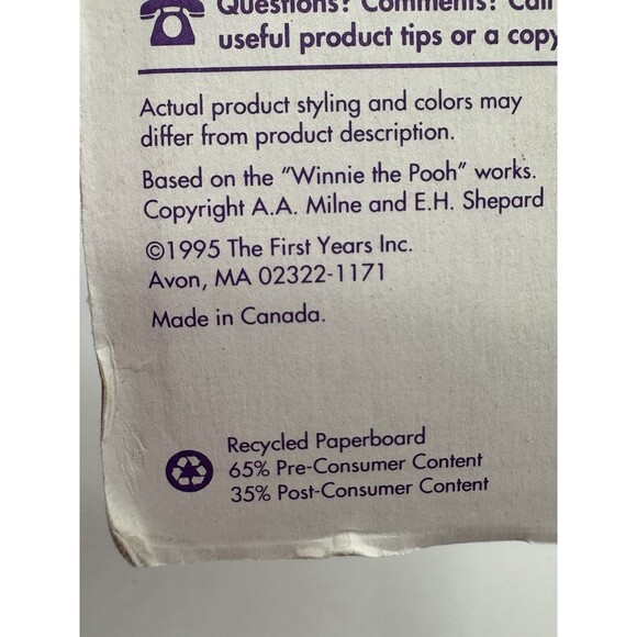 NEW Vintage Winnie The Pooh Trainer Sippy Cup 1995 Red Leak Resistant Screw Lid - Picture 3 of 3